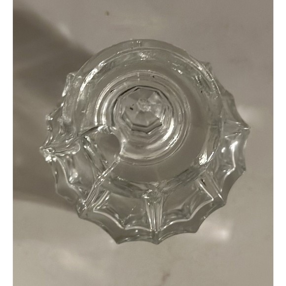 Vtg Coin Liberty Torch Clear Covered Candy Dish Glass Jar Lid Entertain Decor - Picture 6 of 10